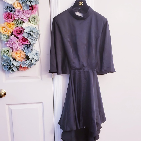 NWT FAME AND PARTNERS Black mini short dress flare - Picture 7 of 12